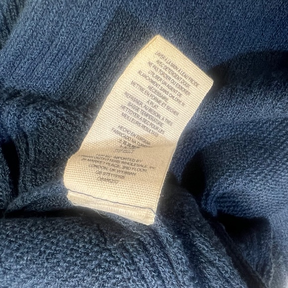 EUC. ✵☽Free People☾✵ Blue High Low V Neck < Criss Cross > Tunic Sweater | XS - Picture 10 of 13